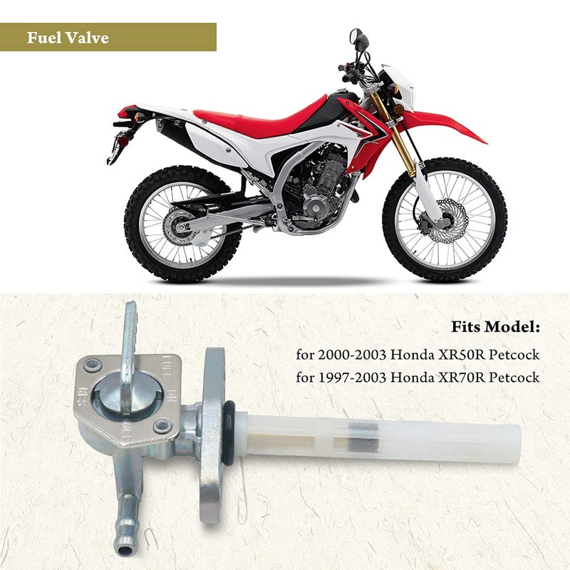 Triumilynn Fuel Valve Petcock Replacement for Hon-da XR50R XR70R XR80R XR100R CRF50 CRF50F CRF70F CRF80F CRF100F, Replace 16960-GEL-701/16950-GCF-671 - Image 5